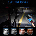 Heißverkauf USB wiederaufladbar Mountain Road Bike Black Light und Front Light Set -Zyklus -Scheinwerfer mit Fahrrad Tachometermesser